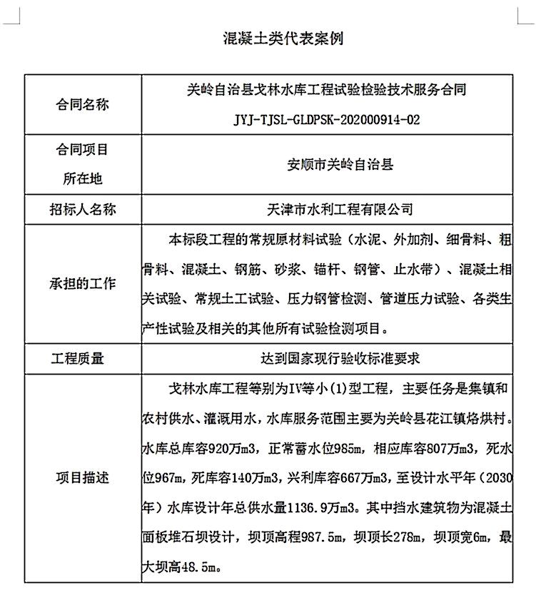 混凝土類代表案例